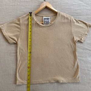 Jungmaven Cropped Hemp Tee – oat milk (size: XS)